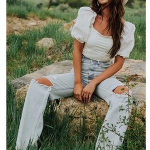 KanCan Light Denim High Rise Distressed Jeans